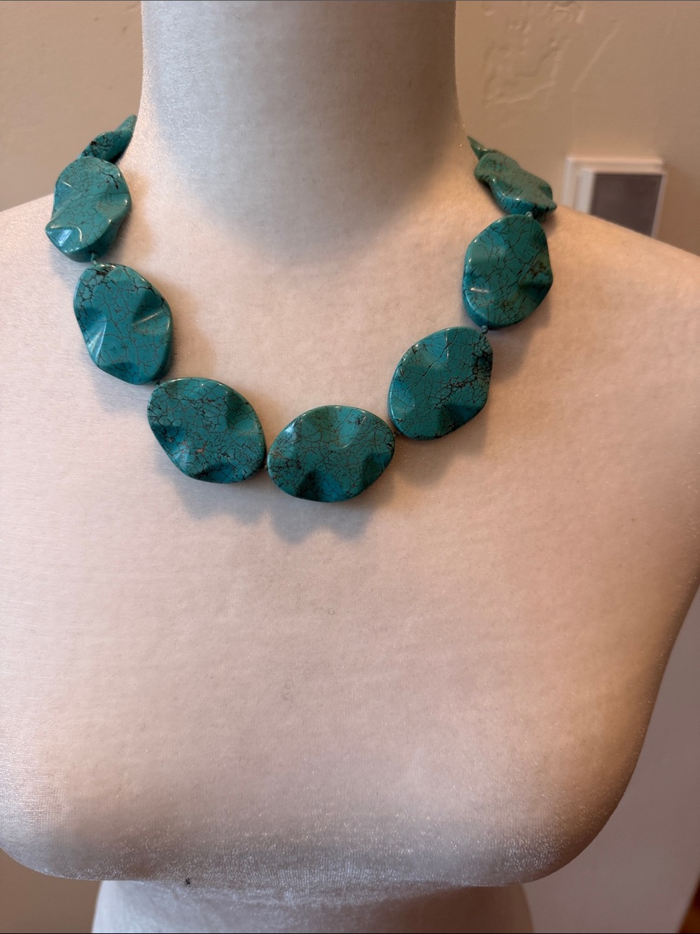 Turquoise Statement Bead Necklace - Women Jewelry